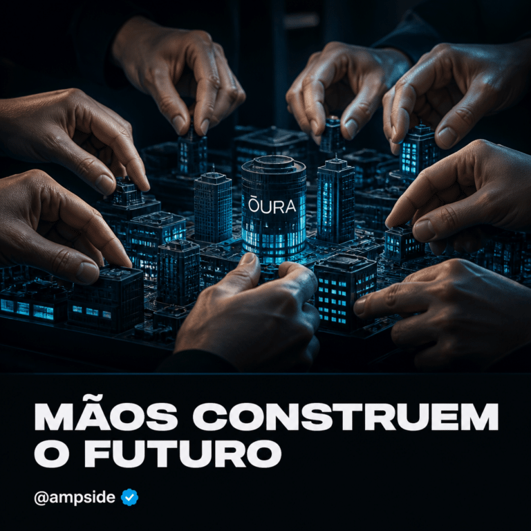 campanha Oura Ring: Campanha Oura Ring transforma mãos em uma cidade miniatura